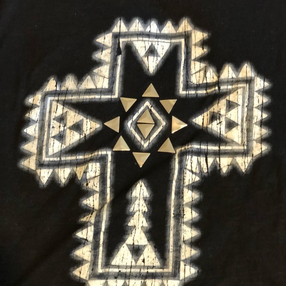 Kandy Kiss 💋 Plus Size Burnout Top with Cross - Picture 6 of 8